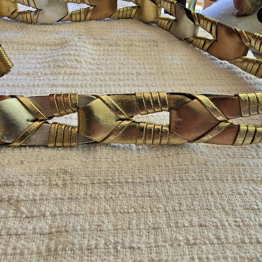 Vintage Mixed Metallics Leather Link Belt​​ - Picture 3 of 6